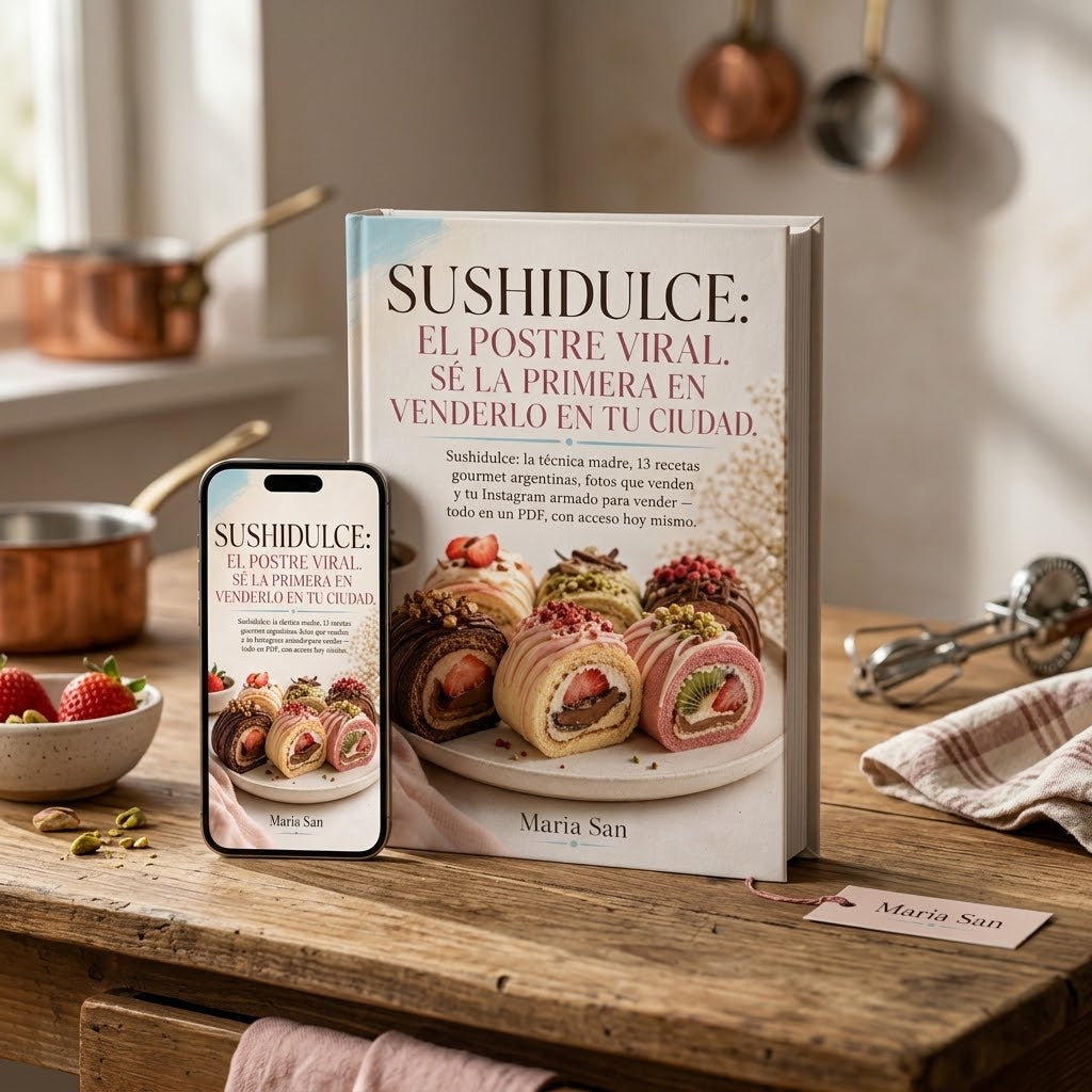 SUSHIDULCE: EL POSTRE VIRAL. SÉ LA PRIMERA EN VENDERLO EN TU CIUDAD. +´5 Bonus